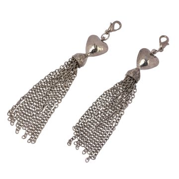 Zawieszka serce z łańcuszkami 95mm