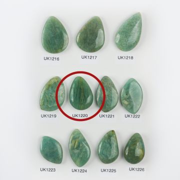 Amazonit kaboszon wypukły 33,5mm