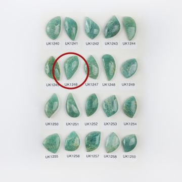 Amazonit kaboszon nieregularny 30,5mm