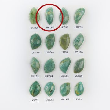 Amazonit kaboszon nieregularny 35mm