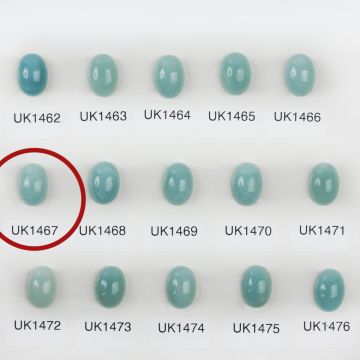 Amazonit kaboszon owal 14mm