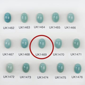 Amazonit kaboszon owal 14mm