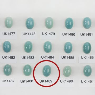 Amazonit kaboszon owal 14mm