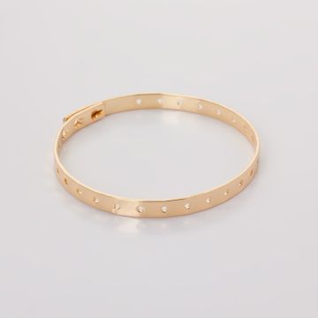 Bransoletka z mosiądzu z dziurkami zamykana 17.5-19cm