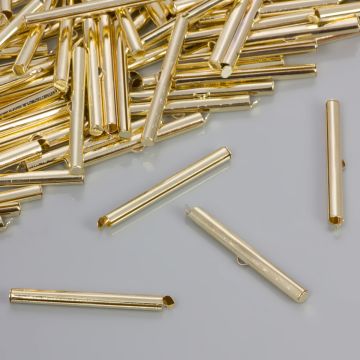 Końcówki w kolorze złotym do płaskich bransoletek 40x4mm