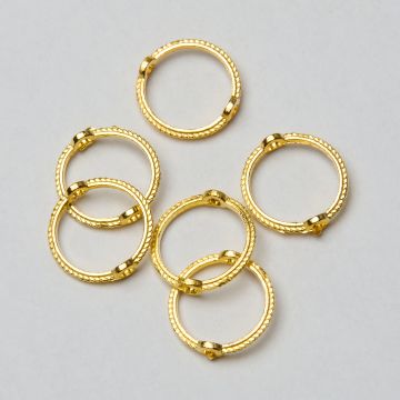 Okrągła ramka do koralików w kolorze złotym 10,5mm