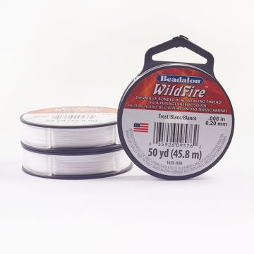 Beadalon nić Wildfire biała 0,20mm