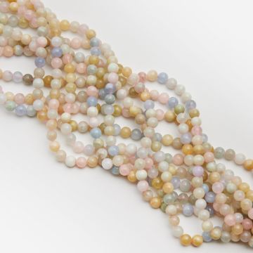Morganit kulki gładkie 6mm multikolor