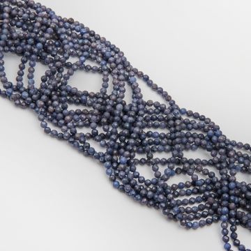 Szafir kulki fasetowane 4mm szaroniebieski Szafir kulki fasetowane 4mm szaroniebieski
