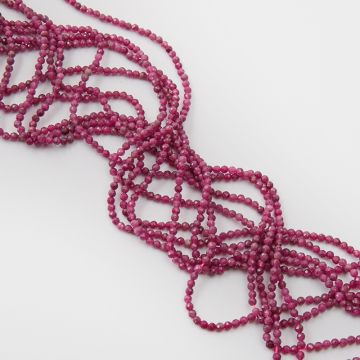 Rubin kulki fasetowane 3 mm