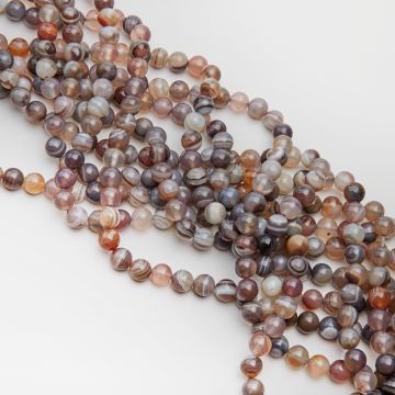 Agat botswana kulka gładka 8mm