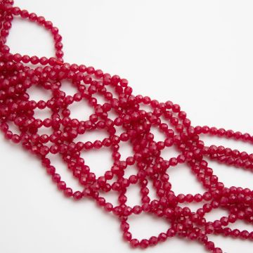 Rubin kulka fasetowana 4mm