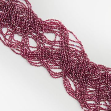 Granat kulka fasetowana 2,5mm