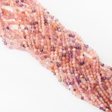 Mix kryształów górskich kulka fasetowana 4mm