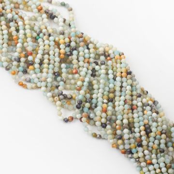 Amazonit kulka fasetowana 4mm