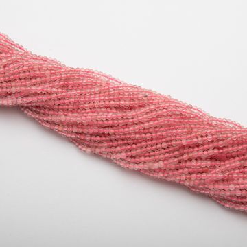 Kryształ górski truskawkowy kulka fasetowana 2mm