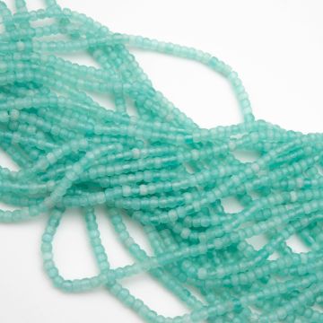 Kocie oko oponka fasetowana miętowa 2x3mm