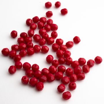 Fire Polish Opal Red (93220) 4mm