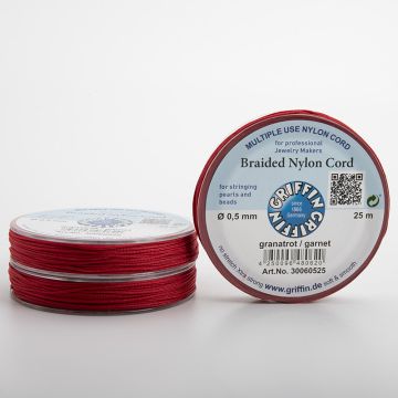 Griffin nylonowy sznurek do makramy garnet 0,5mm