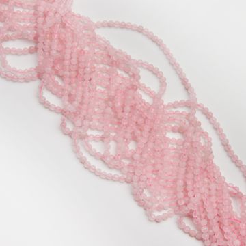 Kwarc różowy kulka fasetowana 4-4,5mm Kwarc różowy kulka fasetowana 4-4,5mm