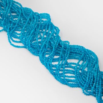 Agat niebieski kulka fasetowana 3,5mm