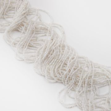 Kamień księżycowy kulka fasetowana biała 2mm