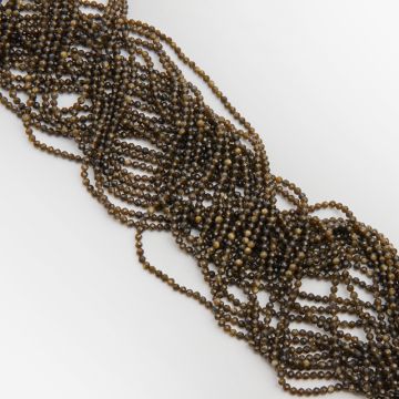 Obsydian złoty kulka fasetowana 3mm