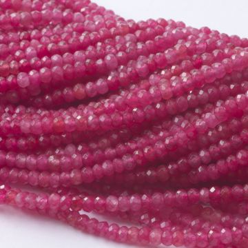 Jadeit oponka fasetowana różowa 4x2mm Jadeit oponka fasetowana różowa 4x2mm