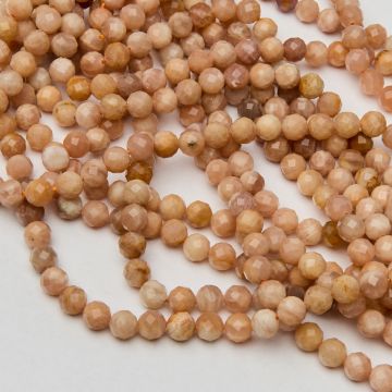 Kamień słoneczny kulka fasetowana 6,5mm