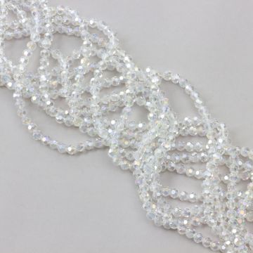 Kryształki kulki fasetowane 32 cuts crystal AB 6mm