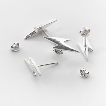 Srebrne kolczyki pioruny AG925 18x5mm