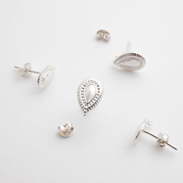 Srebrne kolczyki łezki AG925 10,5mm