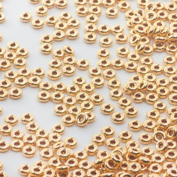 Srebrne donaty gładkie AG925 pozłacane 4mm