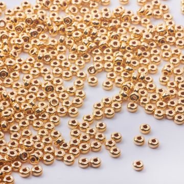 Srebrne oponki gładkie AG925 pozłacane 4mm