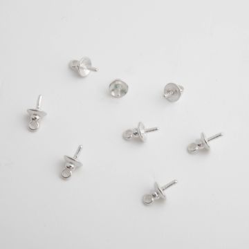 Srebrna krawatka talerzyk  AG925 10mm