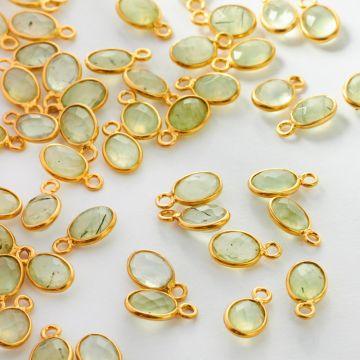 Frenit owal zawieszka w okuciu AG925 6mm