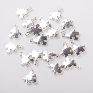 Srebrna zawieszka do bransoletek mini puzzel AG925 11x8mm