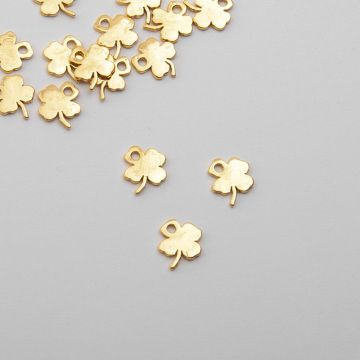 Srebrna zawieszka koniczynka mini AG925 pozłacana 10mm