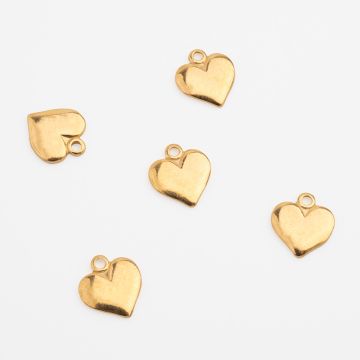 Srebrna zawieszka serce AG925 pozłacane 10mm