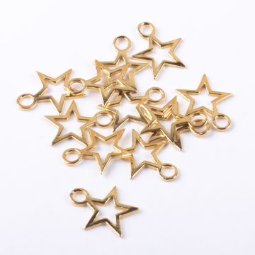 Srebrna pozłacana gwiazdka wycinana AG925 12,5mm