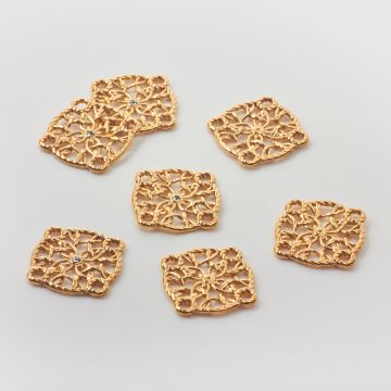 Srebrna zawieszka pleciona AG925 pozłacana 19mm