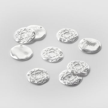 Srebrna zawieszka czakra serca AG925 14mm