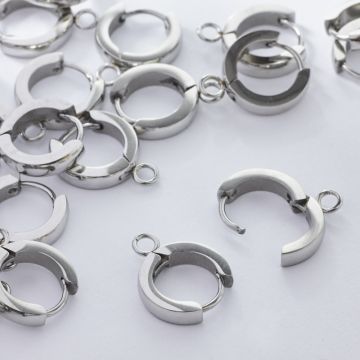 Bigle kajdanki zamykane ze stali chirurgicznej w kolorze srebrnym 13mm