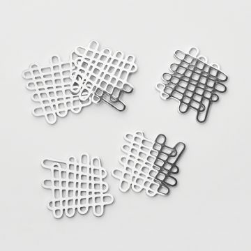 Zawieszka ze stali chirurgicznej zawijasy do naszyjników w kolorze srebrnym 19,5x18,5mm