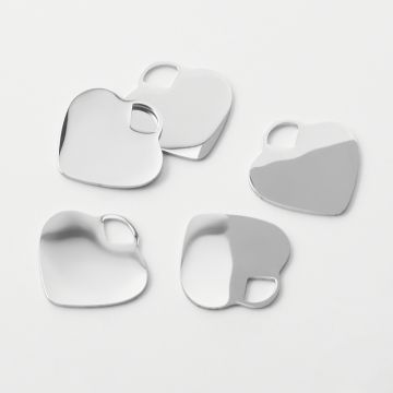 Zawieszka ze stali serce kłódka w kolorze srebrnym 20mm