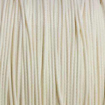 Sznurek powlekany biały 1mm