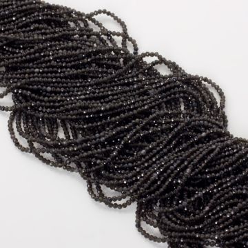 Obsydian srebrzysty kulka fasetowana 2mm