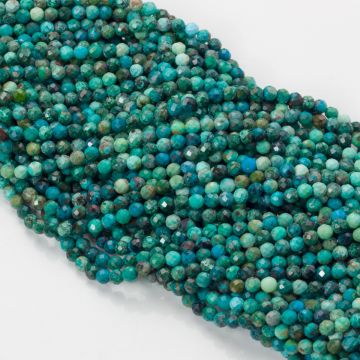 Chryzokola kulki fasetowane 3mm