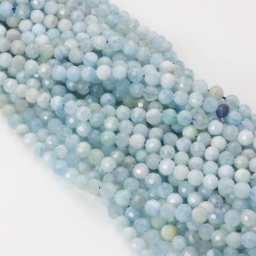 Akwamaryn kulka fasetowana 6mm