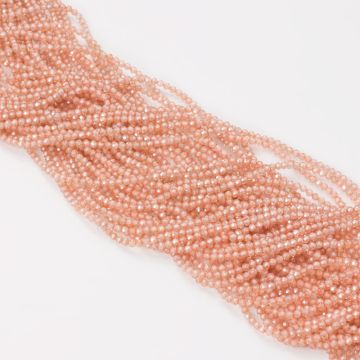 Cyrkonia kulka fasetowana beżowa 2mm Cyrkonia kulka fasetowana beżowa 2mm